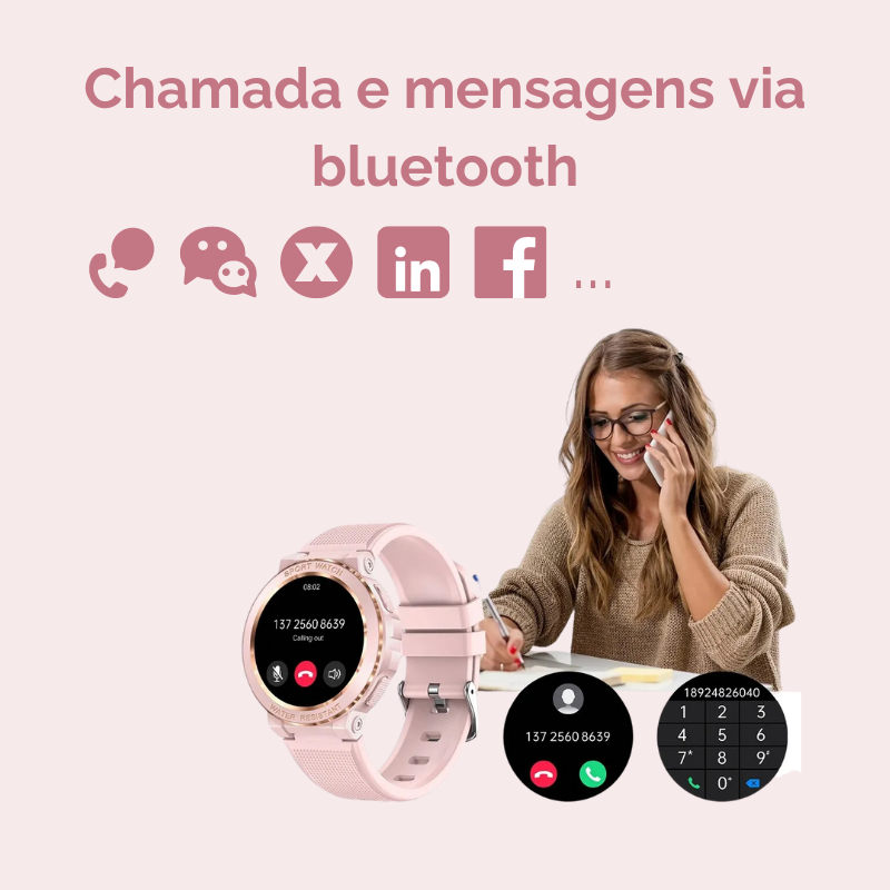 Smartwatch Feminino Sport Inteligente